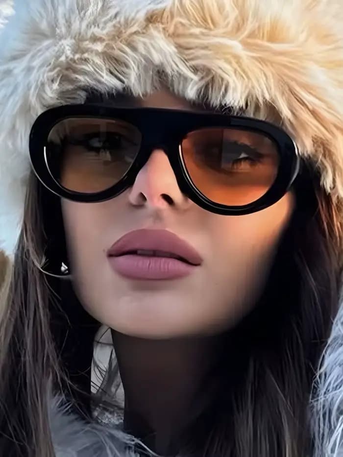 Lunettes de soleil rondes rétro Y2K