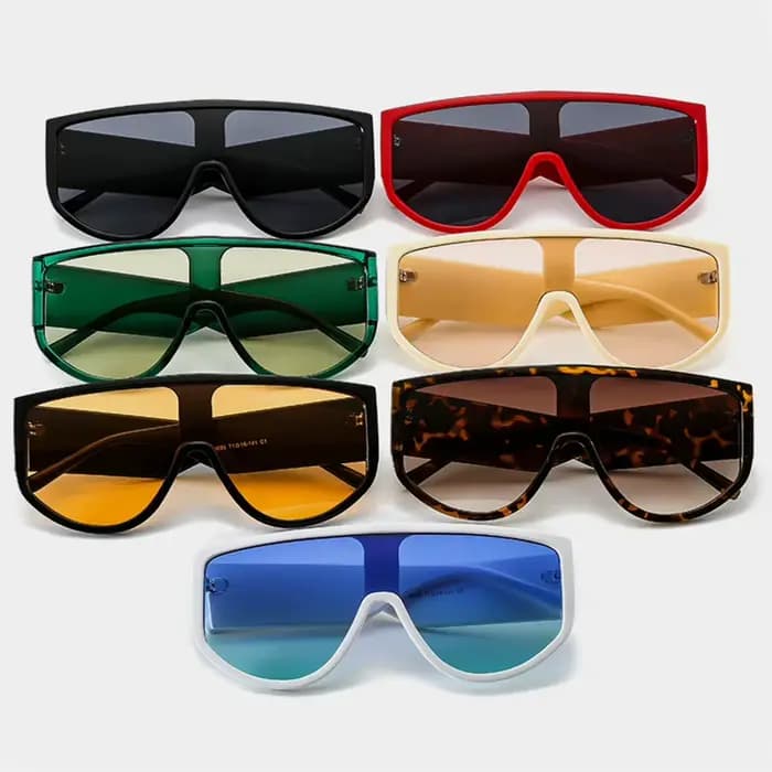 Lunettes De soleil surdimensionnées à dessus plat pour femmes et hommes