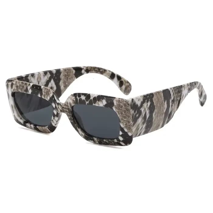 Lunettes De soleil carrées hommes femmes peau De serpent