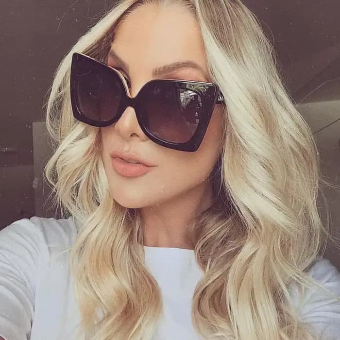 Lunettes de soleil surdimensionnées papillon tendance pour femme