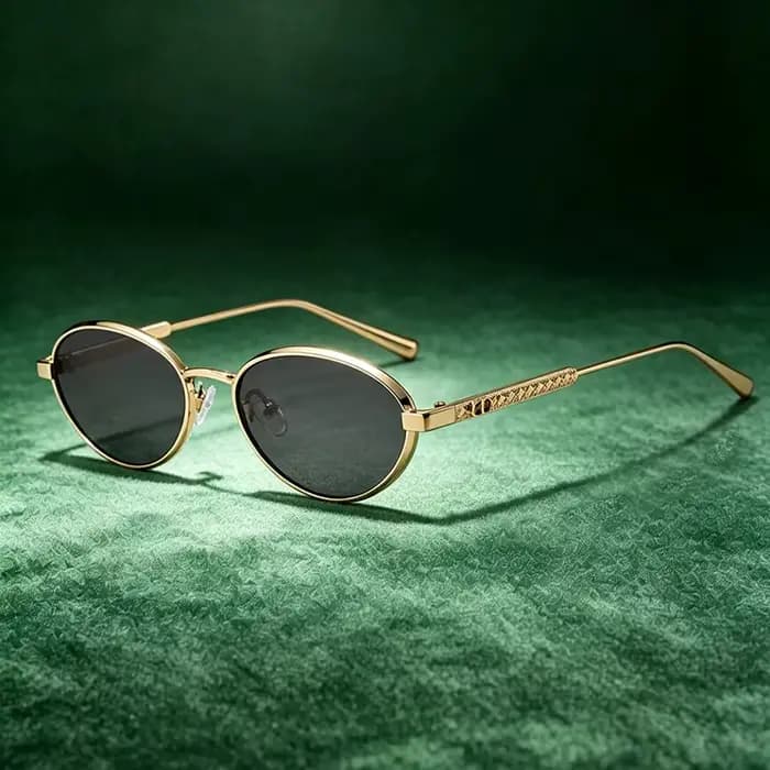 Lunettes de soleil ovales rétro pour femmes