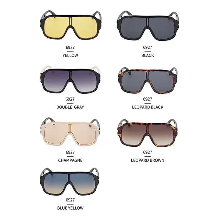Vintage marque de luxe concepteur de mode surdimensionné carré lunettes de soleil hommes femmes classique grand cadre