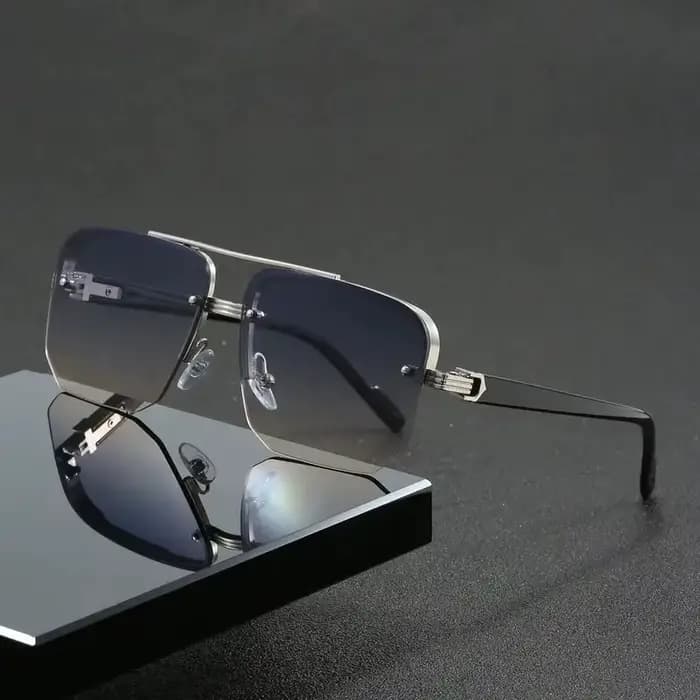Lunettes De soleil aviateur à la mode pour hommes et femmes rétro Double pont métal conduite UV400
