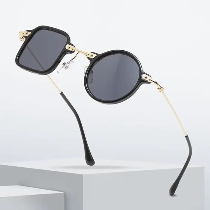 Vintage asymétrique Galsses cadre femmes hommes carré rond lunettes de soleil TR90 myopie optique