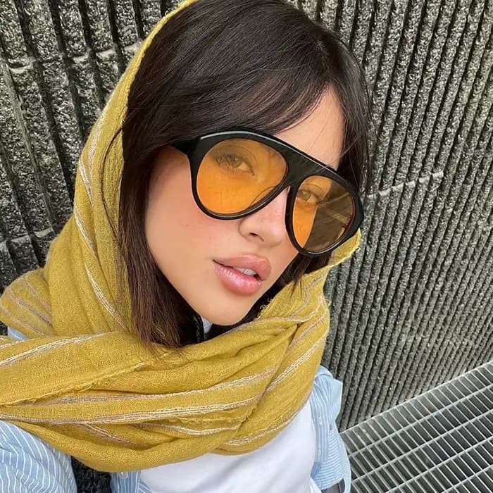 Lunettes de protection Vintage surdimensionnées ovales Punk pour femmes