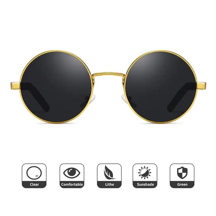Lunettes de soleil rondes GM pour hommes et femmes