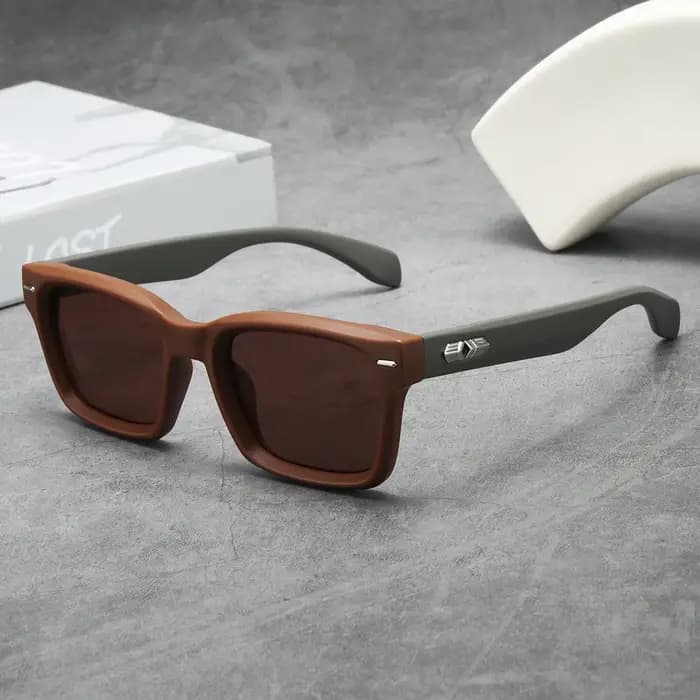 Ensemble de lunettes tendance pour hommes, monture carrée rétro, haut de gamme