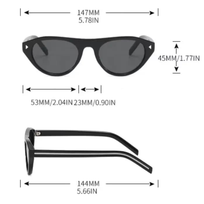 Lunettes de soleil ovales vertes pour femmes