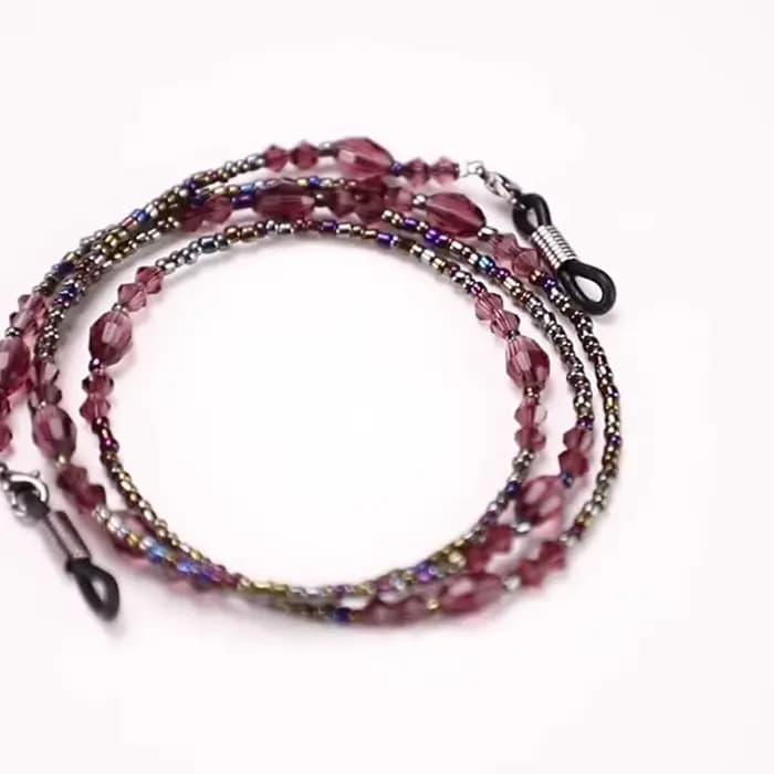 Chaîne de lunettes en cristal rétro haut de gamme pour femmes