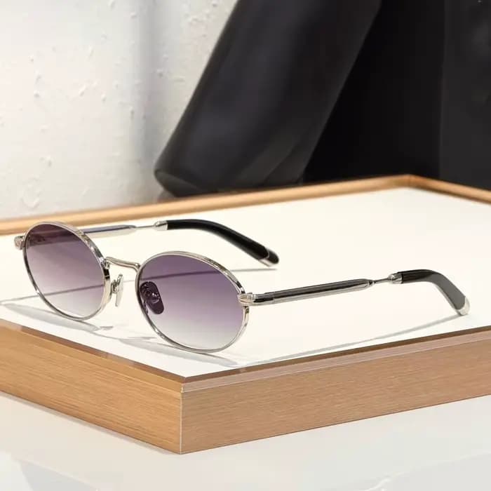 Lunettes de soleil ovales petites en alliage Boulevard I