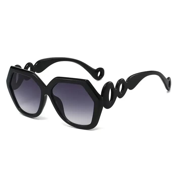 2025 hexagone femmes lunettes de soleil marque concepteur couleur Patchwork évider cercle élégant voyage dames