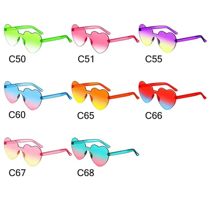 Lunettes de soleil en forme de cœur