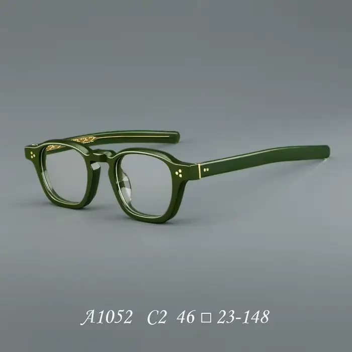 Premium fait à la main petit carré acétate lecture optique myopie lunettes cadre hommes femmes classique rétro Rivet