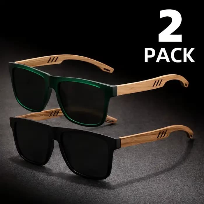 1/2 paires de lunettes rétro unisexes ultra-légères en noyer
