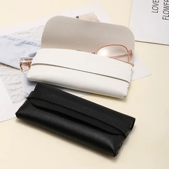 Étuis à lunettes en cuir souple et élégant noir et blanc – Sacs de protection