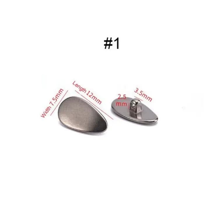 10 paires (20 pièces) plaquettes nasales antidérapantes en titane pour lunettes de soleil