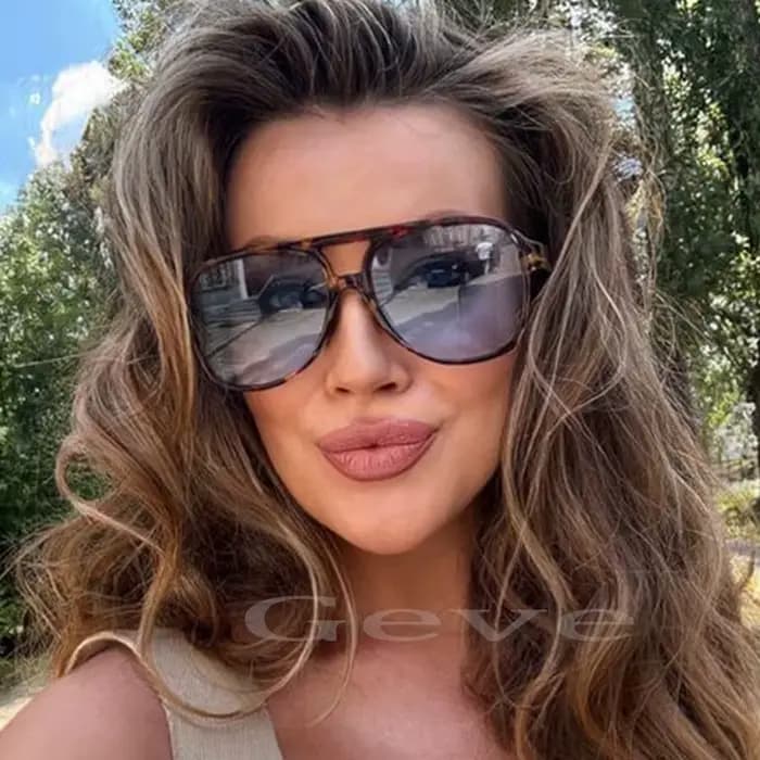 Lunettes de soleil populaires jaunes style pilote pour femme 2026