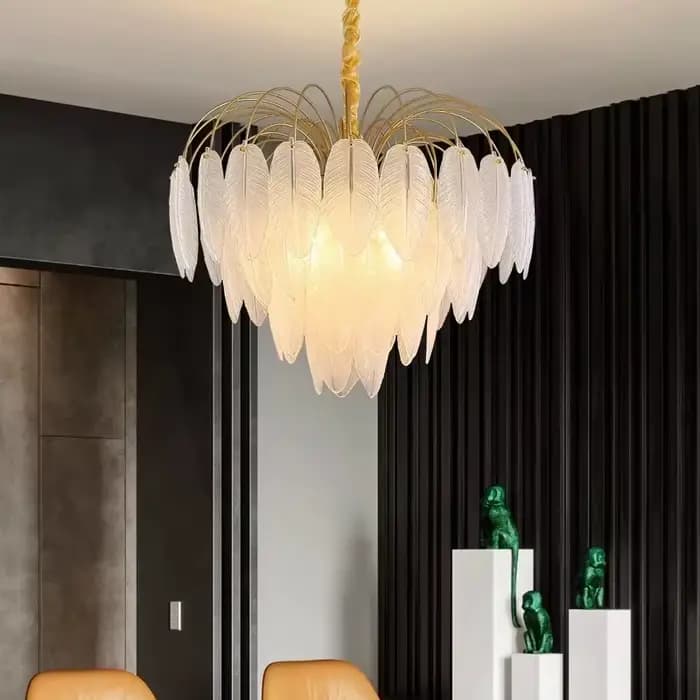 Plafonnier LED en verre au design moderne, design créatif, éclairage d'intérieur, luminaire décoratif de plafond, idéal pour un salon, une chambre à coucher ou une salle à manger, E14