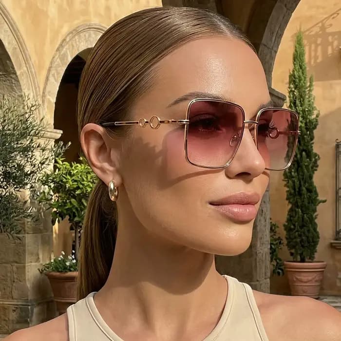 Nouvelles lunettes de mode pour femmes avec de grandes montures élégantes