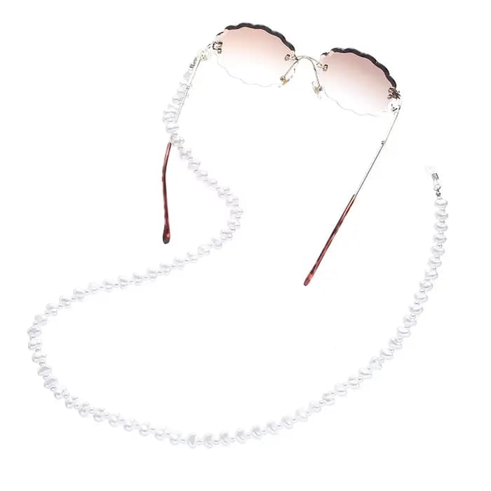 Chaîne de lunettes Chic irrégulière en imitation de perles
