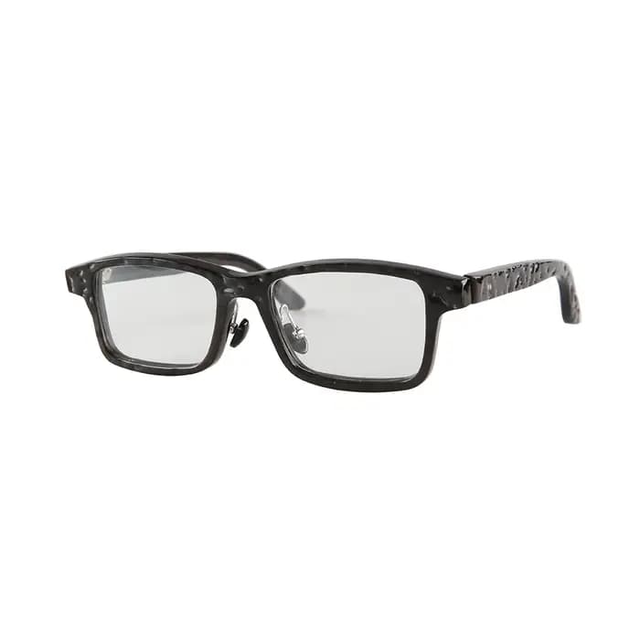 Lunettes en corne de buffle cratère Concave convexe irrégulier texturé mince cadre rectangulaire étroit personnalisé