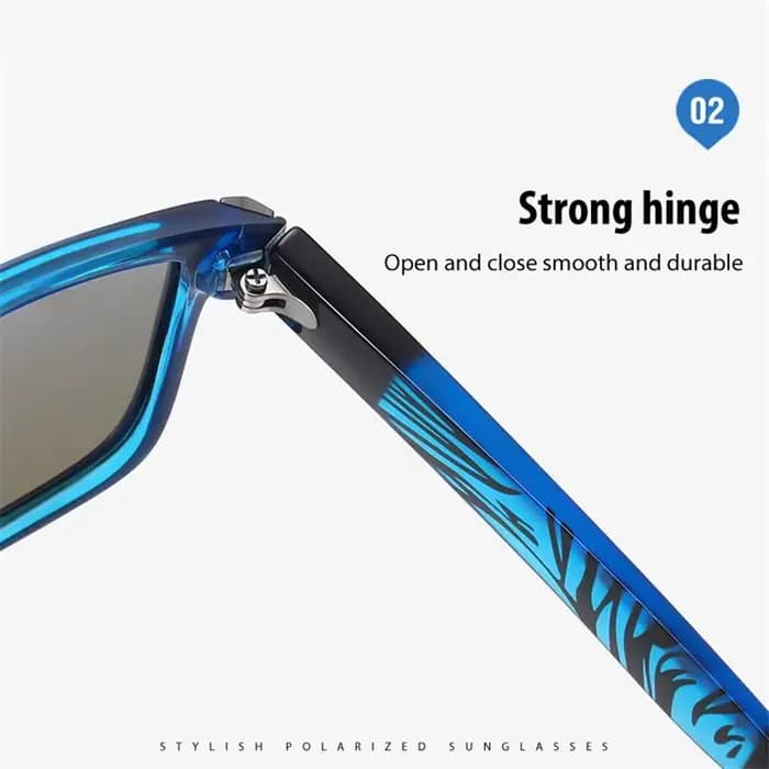 Lunettes de soleil carrées polarisées pour hommes