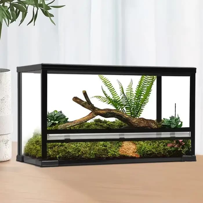 Relaxlines 60*50*100Cm Terrarium en verre étanche boîtier de Reptile Terrarium réservoir de Reptile pour l'escalade serpent pour animaux de compagnie