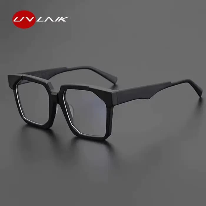 Lunettes de soleil carrées rétro à grande monture en plastique pour hommes et femmes