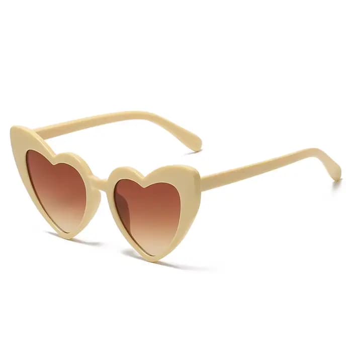 Lunettes de soleil en forme de cœur pour femmes et hommes