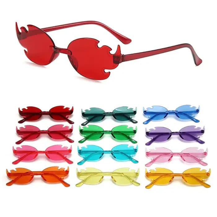 Lunettes de soleil à flamme de feu sans bords