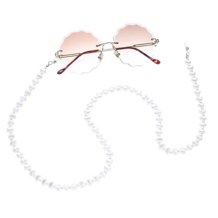 Chaîne de lunettes Chic irrégulière en imitation de perles