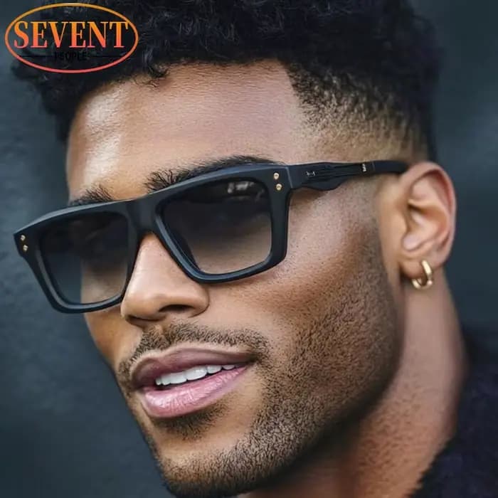 Lunettes de soleil carrées steampunk classiques pour hommes 2026 – Marque de luxe