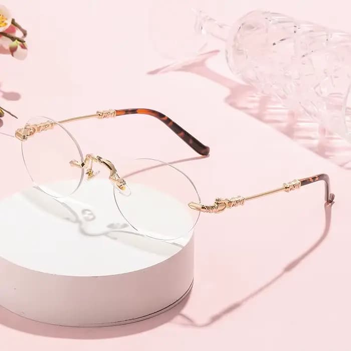 Lunettes photochromiques à la mode sans cadre pour myopie
