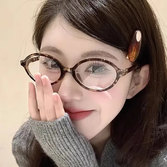Lunettes rétro léopard à monture ovale pour femmes