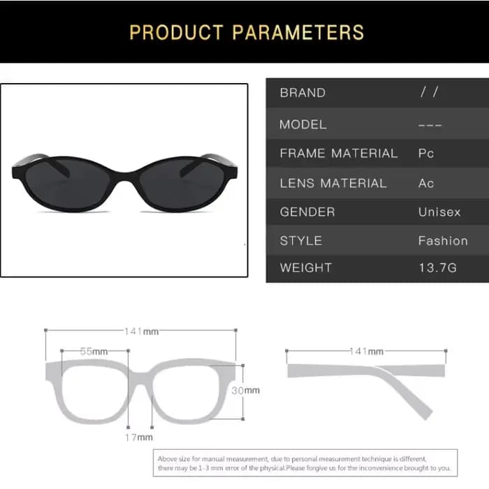 Lunettes de soleil à monture ovale rétro