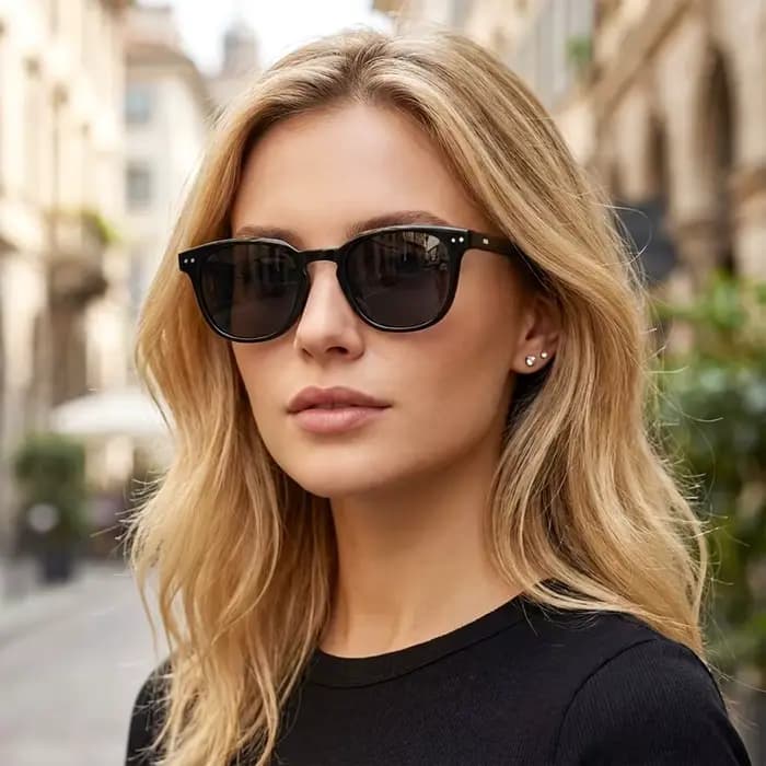 Lunettes de soleil rondes vintage à la mode pour femmes et hommes