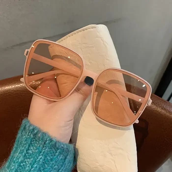 Lunettes de soleil surdimensionnées sans bords pour femmes