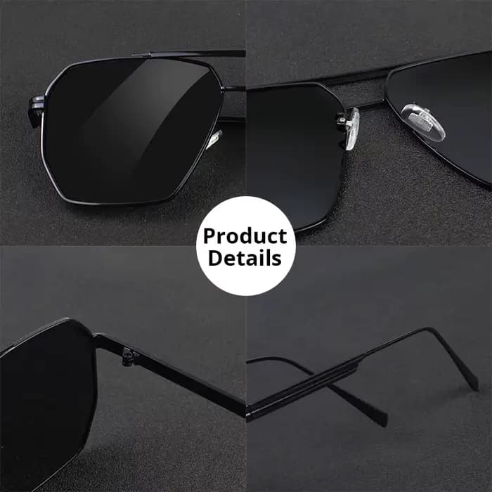 Lunettes de soleil polarisées polygonales pour hommes et femmes