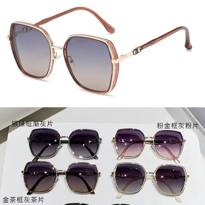 Lunettes de soleil à bord brillant pour femmes