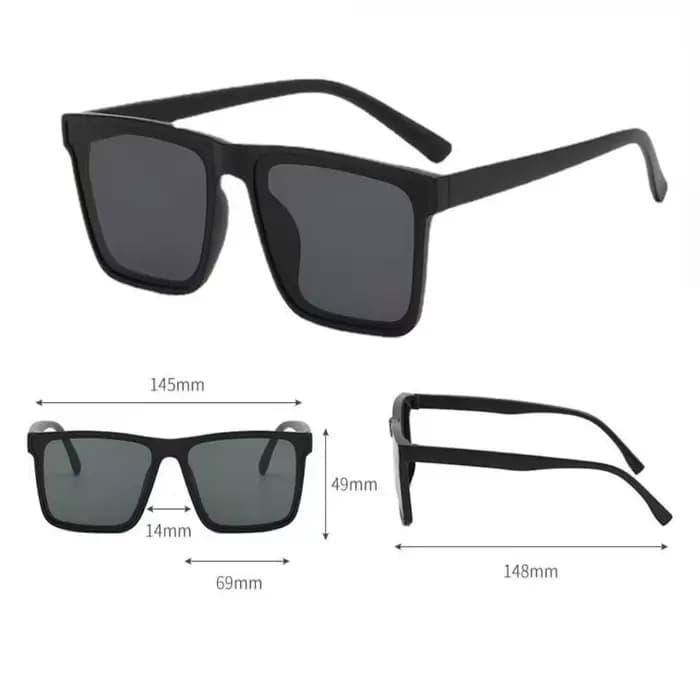 Lunettes de soleil à monture carrée punk pour femmes et hommes