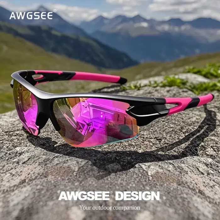 Lunettes de soleil de sport pour hommes et femmes – Protection UV400 semi-sans monture pour baseball