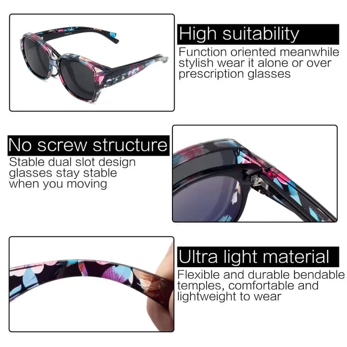 Lunettes de soleil à porter par-dessus
