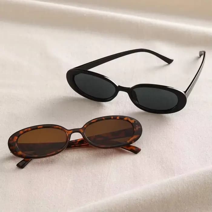 Lunettes de soleil ovales vintage pour femmes