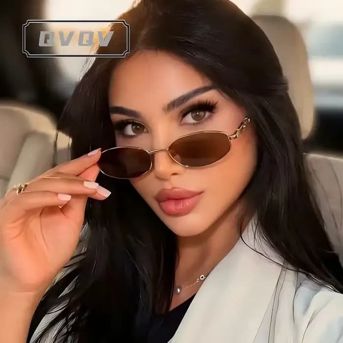 Lunettes de soleil polygonales ovales tendance pour femmes