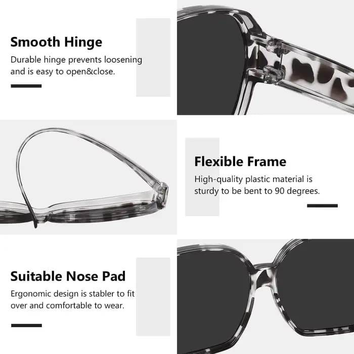 Lunettes de soleil surdimensionnées T01 pour femmes et hommes