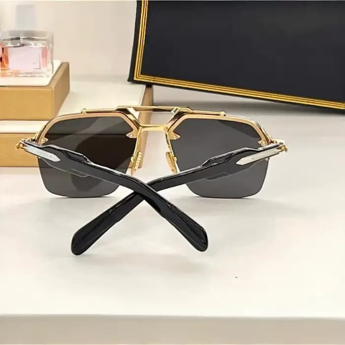 JJMM SILVERTON lunettes de soleil pilote classique titane cadre carré UV400 rétro mode 3A + haute qualité emballage d'origine unisexe