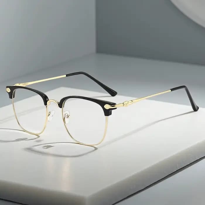 Mode Browline Anti-lumière bleue lunettes hommes femmes classique demi-monture