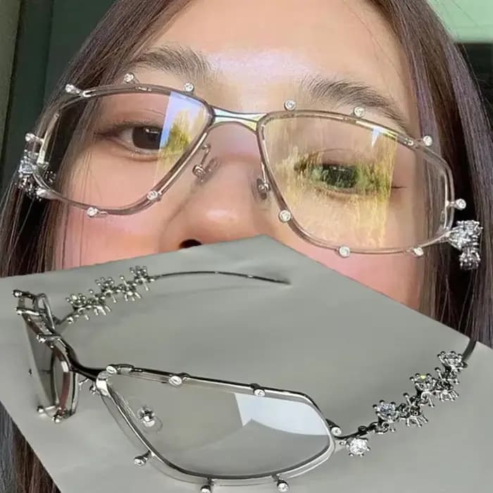 Lunettes à strass pour femmes et hommes