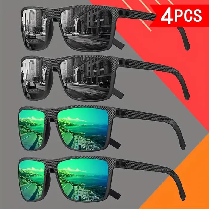 Ensemble de 4 lunettes tendance pour hommes et femmes