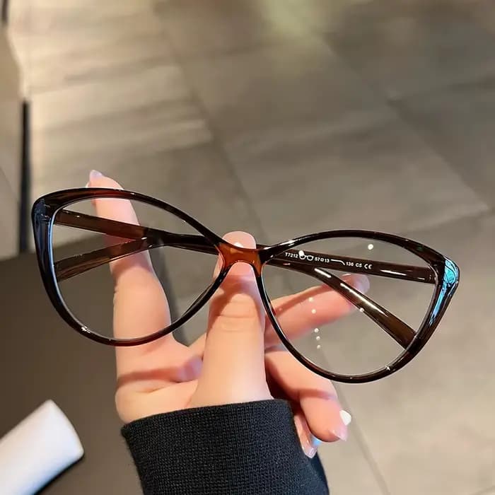 Lunettes de myopie transparentes œil de chat pour femmes